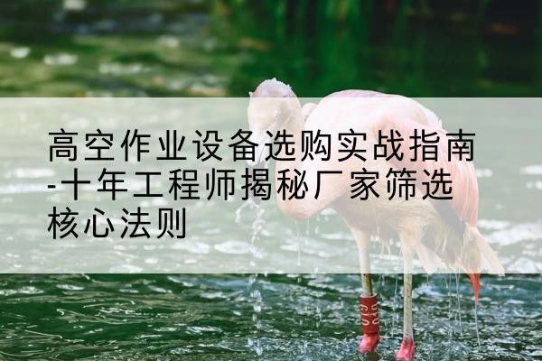 睢宁剪叉式升降机厂家-高空作业设备选购实战指南-十年工程师揭秘厂家筛选核心法则