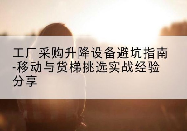 睢宁移动式升降机怎么选-工厂采购升降设备避坑指南-移动与货梯挑选实战经验分享