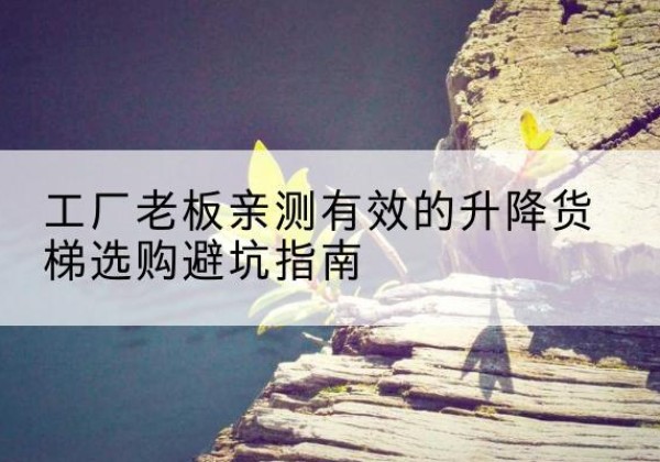 睢宁升降货梯怎么选-工厂老板亲测有效的升降货梯选购避坑指南